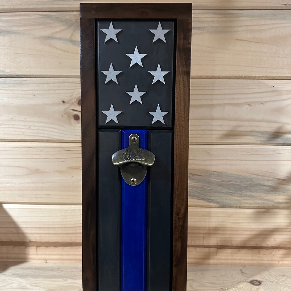 Walnut and Maple Thin Blue Line